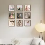 9ADET 20X20 CM KARE Sök Tak Kare Duvar Çerçevesi