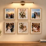 6 ADET  AHŞAP RENK 20X20 CM KARE ve APLİK